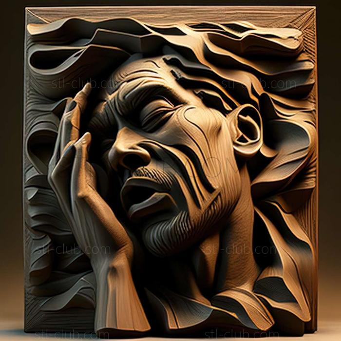 3D model Clement Rollins Grant American artist (STL)